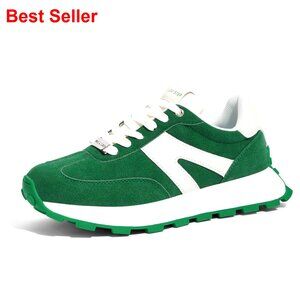 Platform Fashion Sneakers Retro Lace-up Walking Shoes